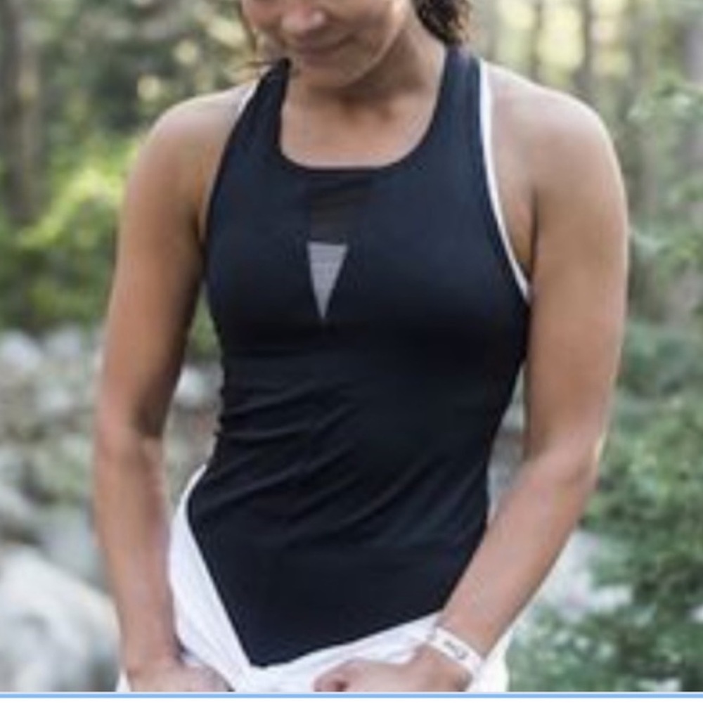 NWT ZYIA Black Effortless Racerback Tank-Long XXL